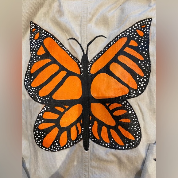 Hand Painted Butterfly Jacket - Picture 2 of 3